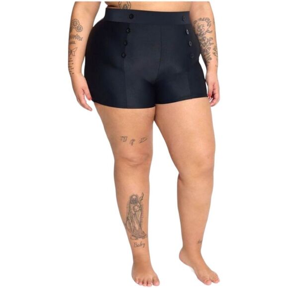 TORRID Pink Rainbow Bakini Top With Matching Black RETRO CHIC Short Set. 2X - Picture 4 of 16